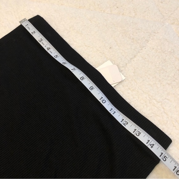 NWT Splendid Black Ribbed Asymmetrical Wrap Skirt - Picture 6 of 6